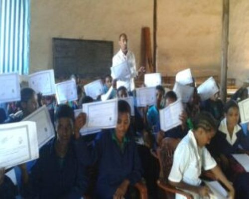 Training of Reusable sanitary pads on November 20,2014