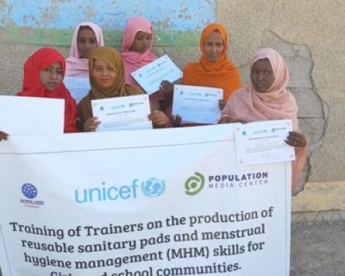 Training of Reusable sanitary pads on November, 11, 2014